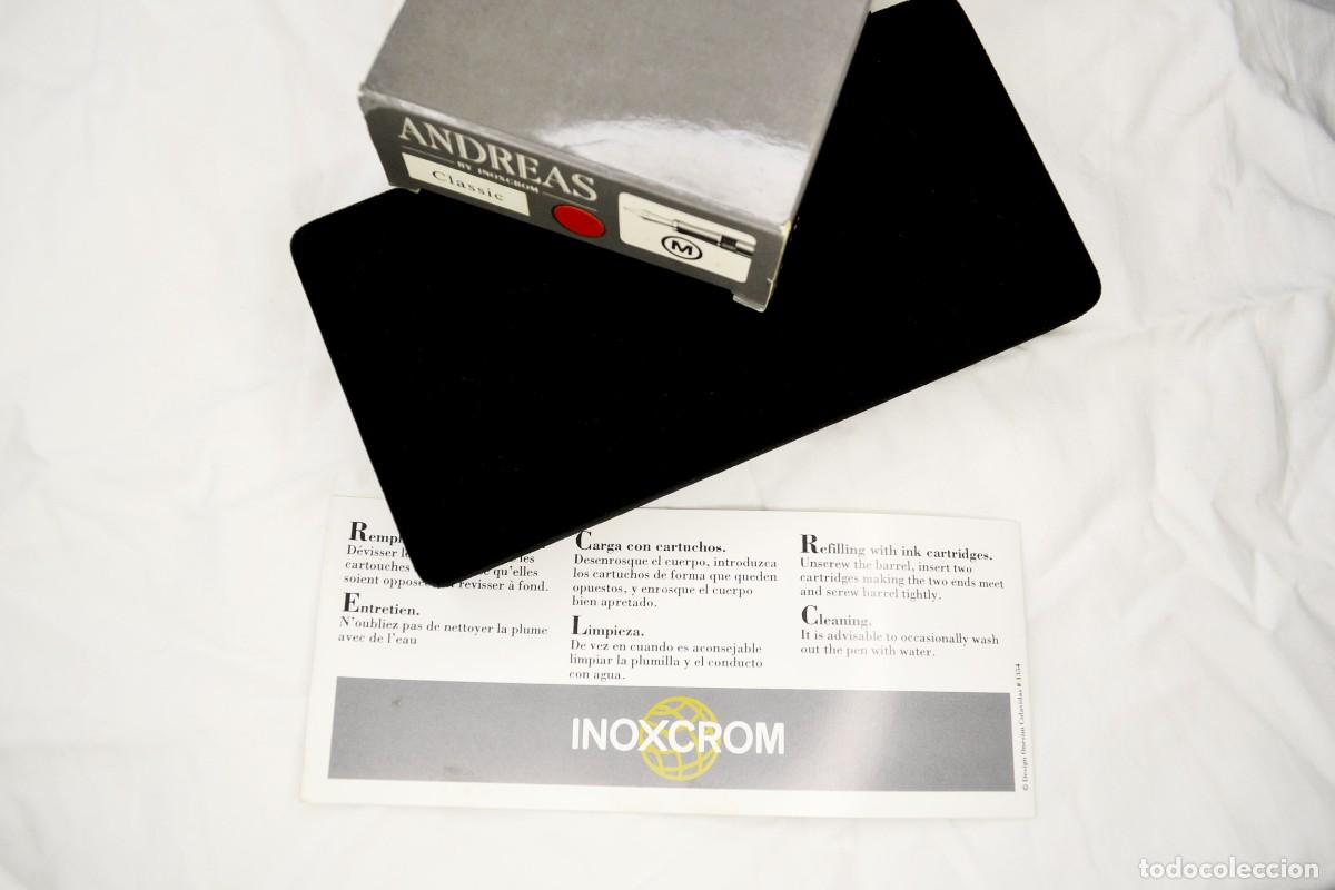 Plumas estilogr&aacute;ficas antiguas: INOXCOM ESTUCHE PLUMA ANDREAS. NUEVA. - Foto 4
