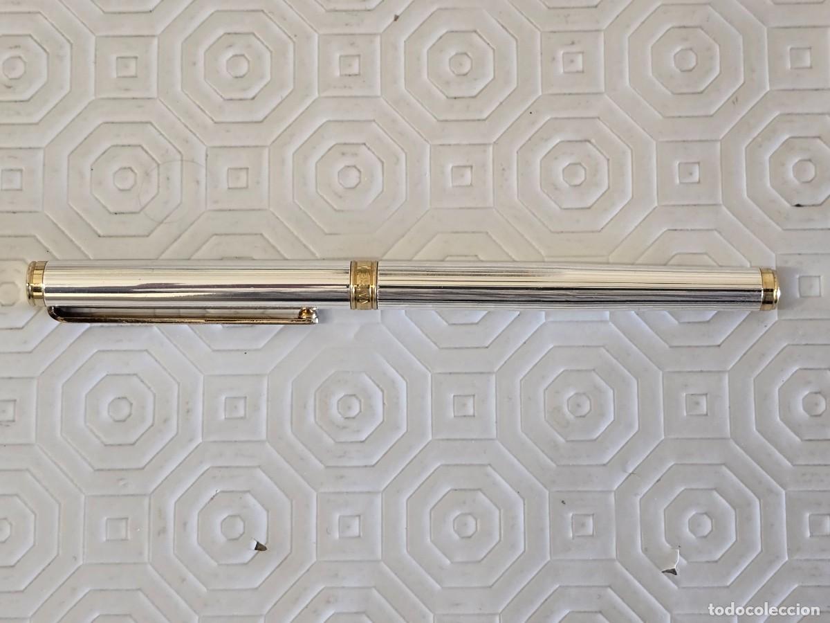 Plumas estilogr&aacute;ficas antiguas: Pluma extrafina cromo y oro plumin de iridio - Foto 1