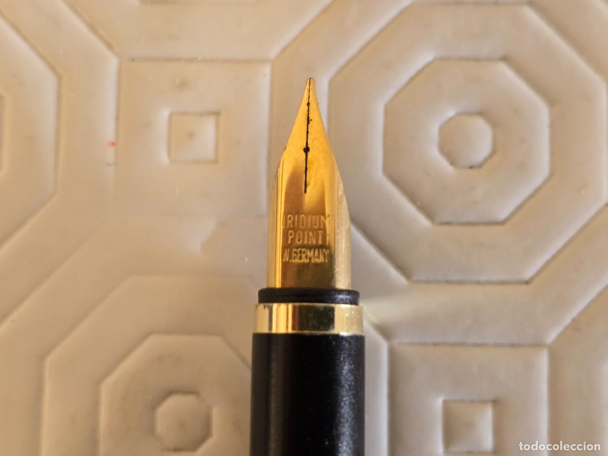 Plumas estilogr&aacute;ficas antiguas: Pluma extrafina cromo y oro plumin de iridio - Foto 3