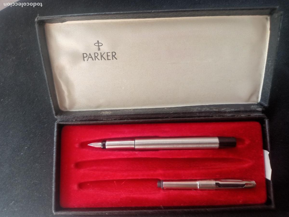 Plumas estilogr&aacute;ficas antiguas: Pluma Parker en caja original - Foto 1