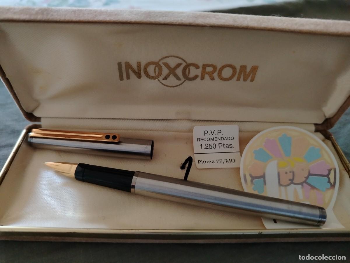 Plumas estilogr&aacute;ficas antiguas: Pluma inoxcrom a&ntilde;o 1974 - Foto 2
