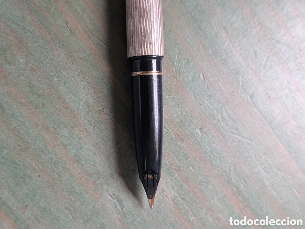 Plumas estilogr&aacute;ficas antiguas: Estilogr&aacute;fica Sheaffer Targa de plata - Foto 4