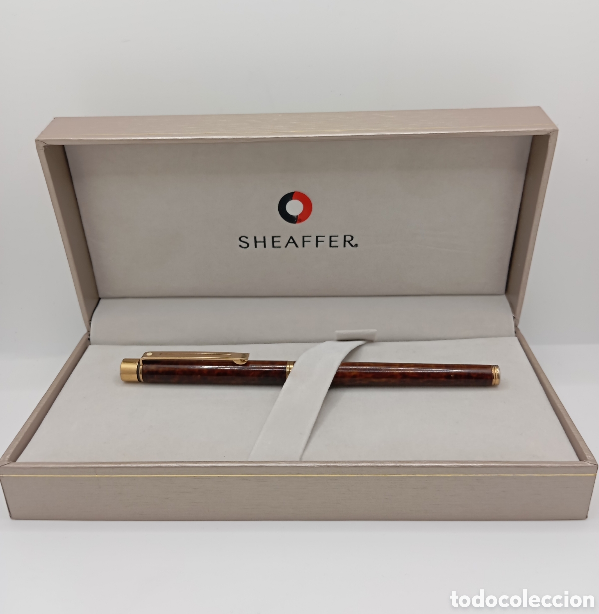 Plumas estilogr&aacute;ficas antiguas: Pluma estilogr&aacute;fica Sheaffer laca china - Foto 1