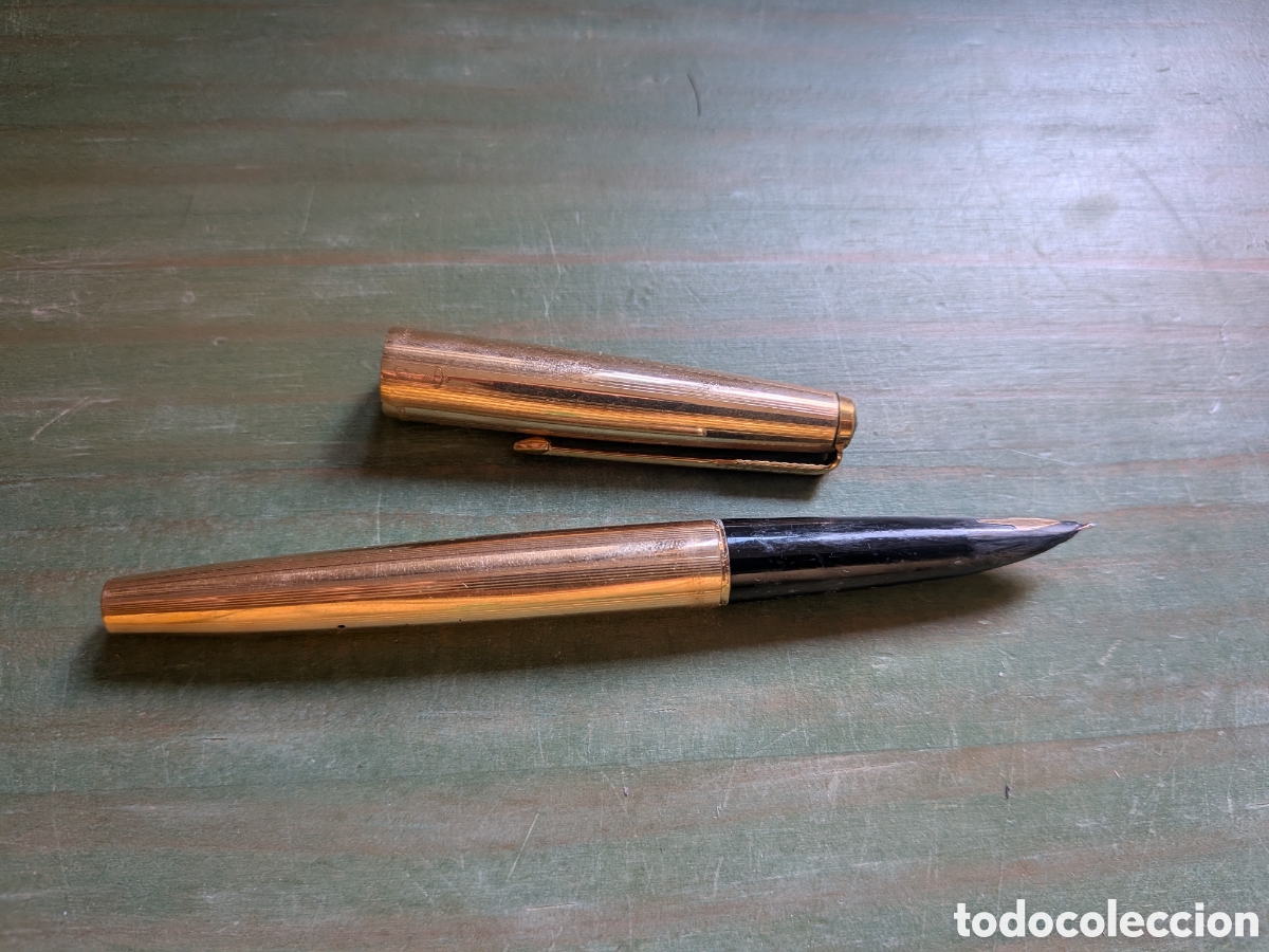 Plumas estilogr&aacute;ficas antiguas: Pluma Parker 61 gold filled. - Foto 2