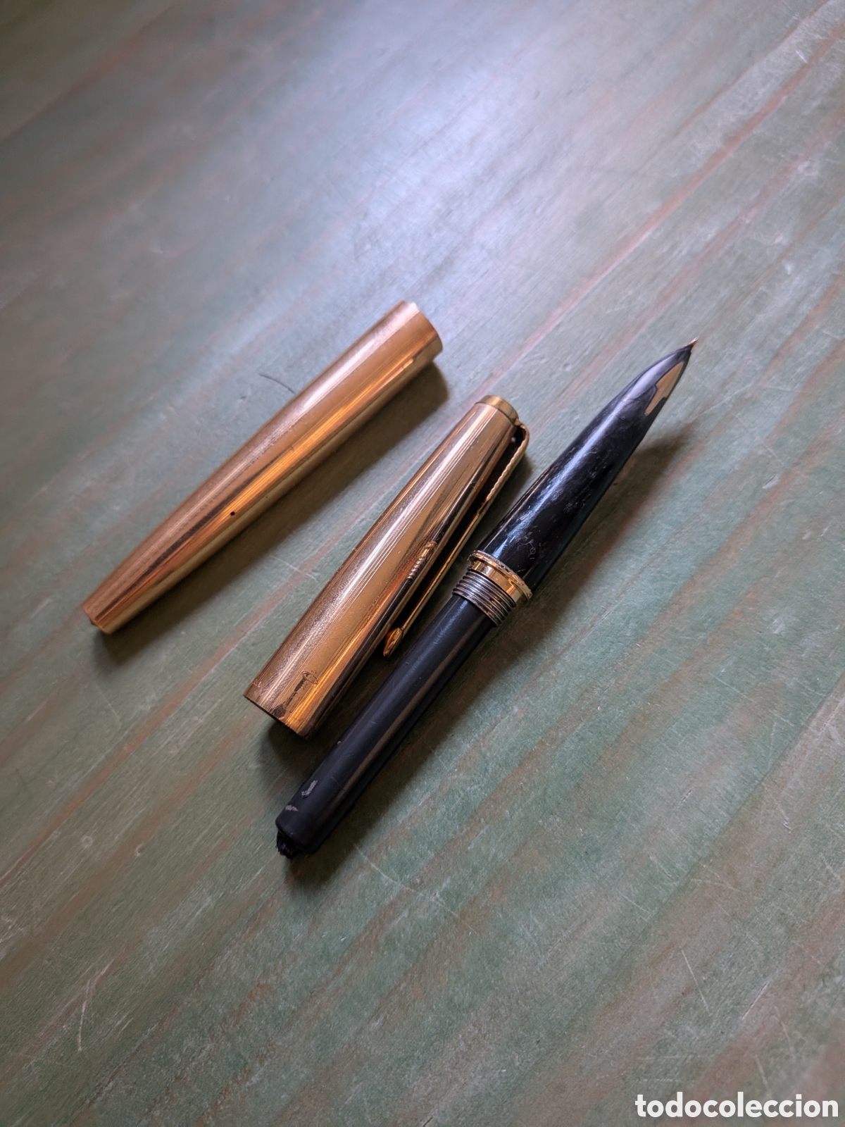 Plumas estilogr&aacute;ficas antiguas: Pluma Parker 61 gold filled. - Foto 3