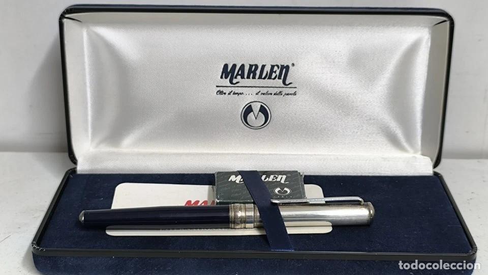 Plumas estilogr&aacute;ficas antiguas: Estilogr&aacute;fica Marlen Argentaria Plata 925 - Foto 1