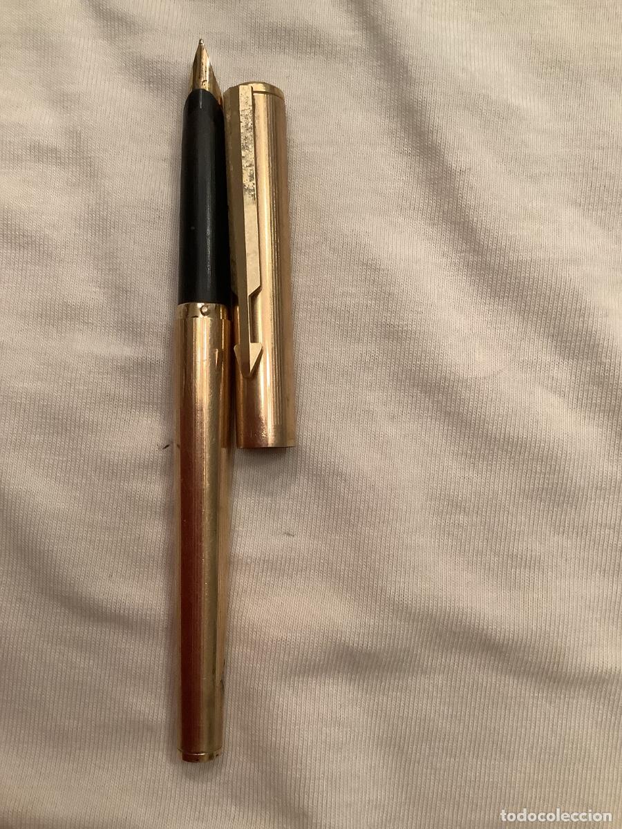Plumas estilogr&aacute;ficas antiguas: Pluma Parker.chapeada en oro - Foto 2