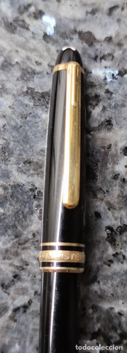Plumas estilogr&aacute;ficas antiguas: Mont Blanc. Plumin oro 14k - Foto 2