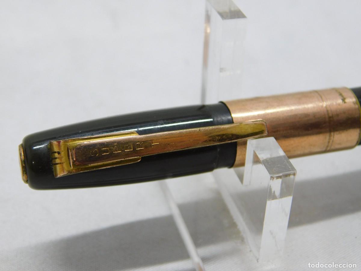 Plumas estilogr&aacute;ficas antiguas: PLUMA SUPER T - PLAQU&Eacute; ORO - Foto 2