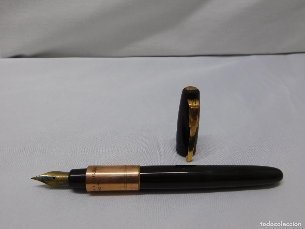 Plumas estilogr&aacute;ficas antiguas: PLUMA SUPER T - PLAQU&Eacute; ORO - Foto 4