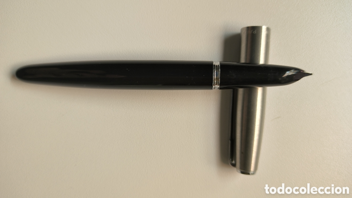 Plumas estilogr&aacute;ficas antiguas: Pluma Parker 21negro y acero - Foto 3