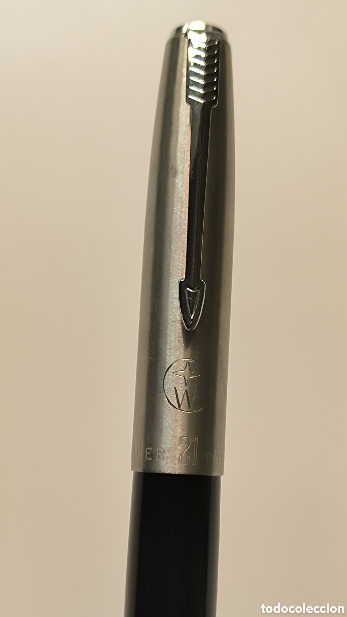 Plumas estilogr&aacute;ficas antiguas: Pluma Parker 21negro y acero - Foto 4