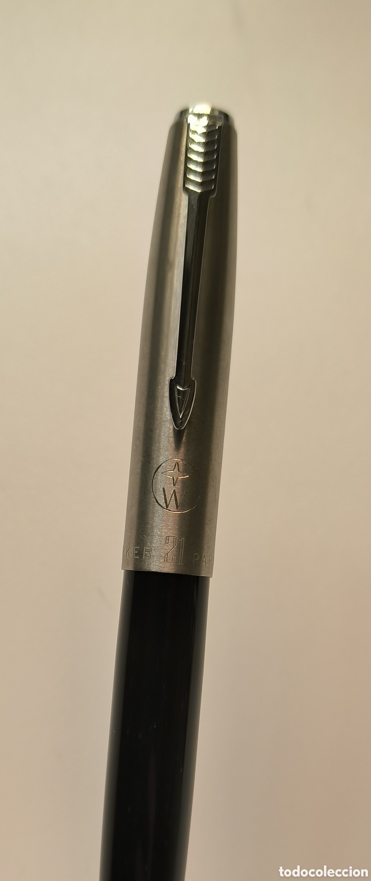 Plumas estilogr&aacute;ficas antiguas: Pluma Parker 21negro y acero - Foto 5