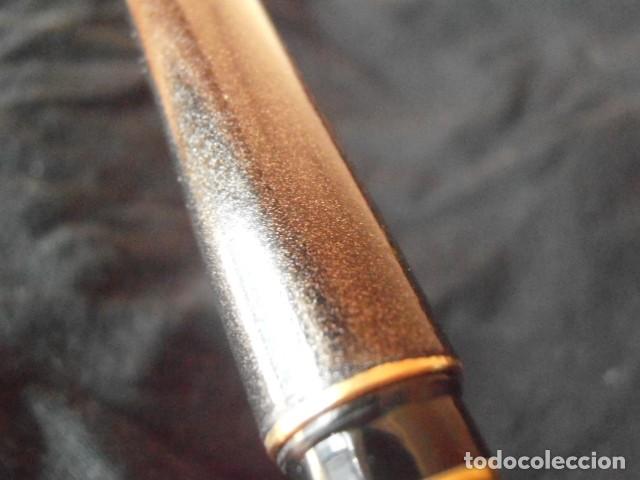 Plumas estilogr&aacute;ficas antiguas: SHEAFFER&acute;S TARGA METALIZADA. PLUM&Iacute;N DE ORO 14 KT CARGADOR AEROM&Eacute;TRICO. MADE IN USA