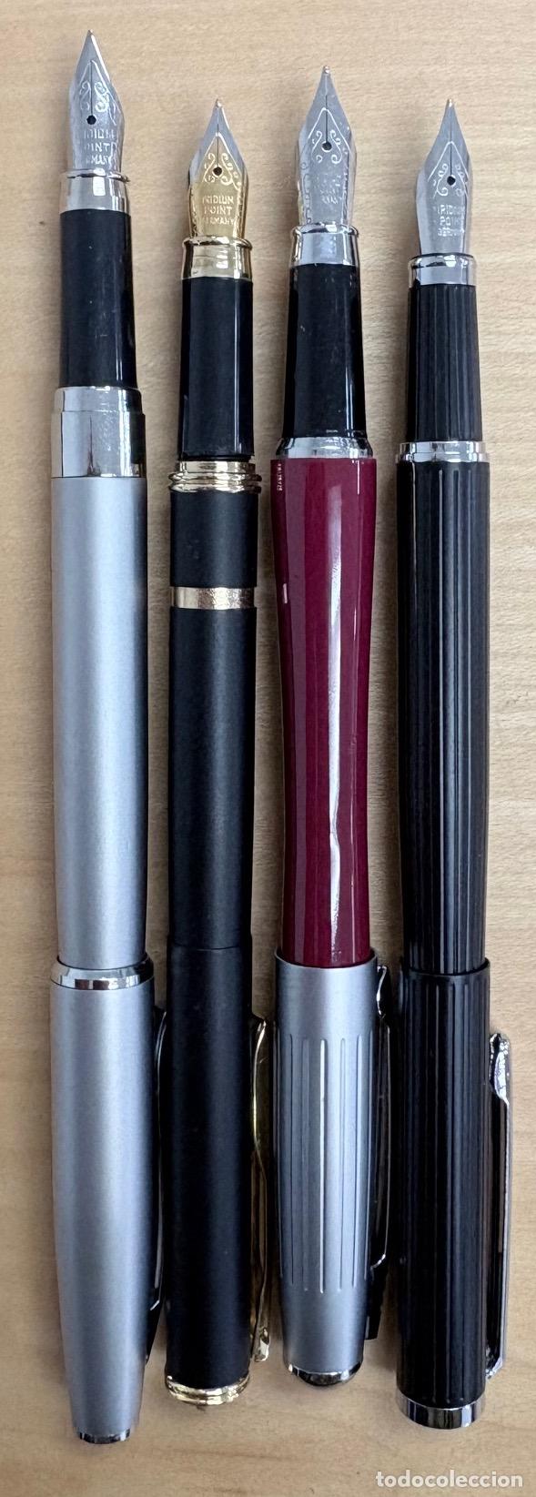 Plumas estilogr&aacute;ficas antiguas: LOTE DE 4 PLUMAS ESTILOGR&Aacute;FICAS SIN MARCA. - Foto 2