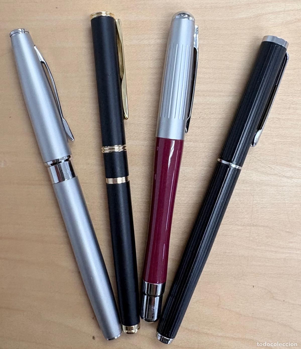Plumas estilogr&aacute;ficas antiguas: LOTE DE 4 PLUMAS ESTILOGR&Aacute;FICAS SIN MARCA. - Foto 1