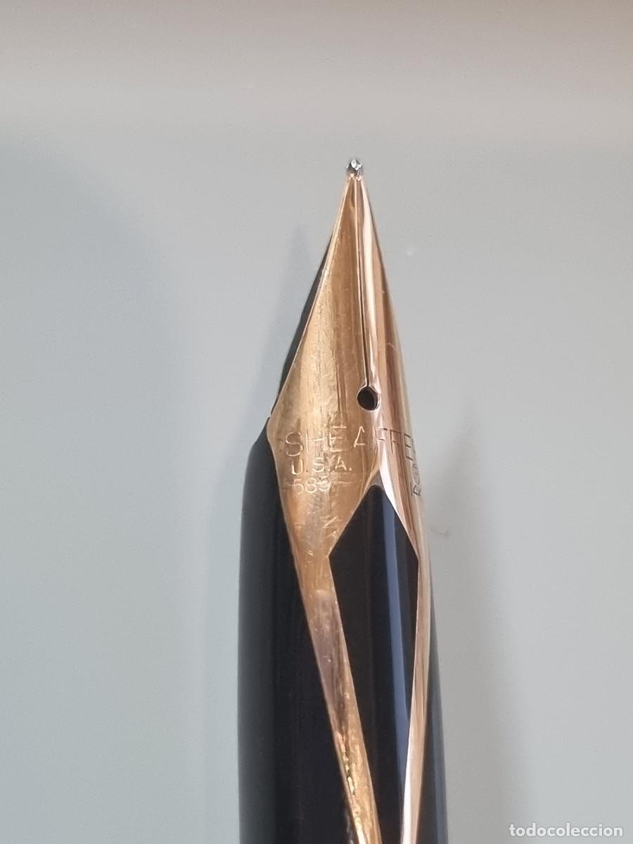 Plumas estilogr&aacute;ficas antiguas: Pluma Sheaffer 585 14K - Foto 3