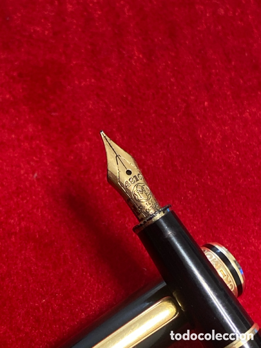 Plumas estilogr&aacute;ficas antiguas: MONTBLANC 4810.plumin oro 14 cts - Foto 3