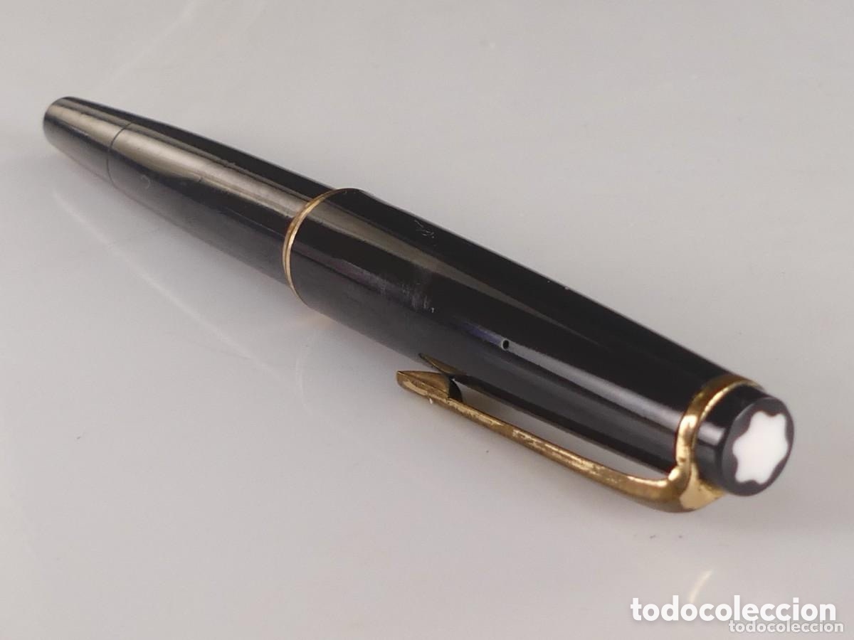 Plumas estilogr&aacute;ficas antiguas: Pluma Montblanc plumin oro - Foto 2