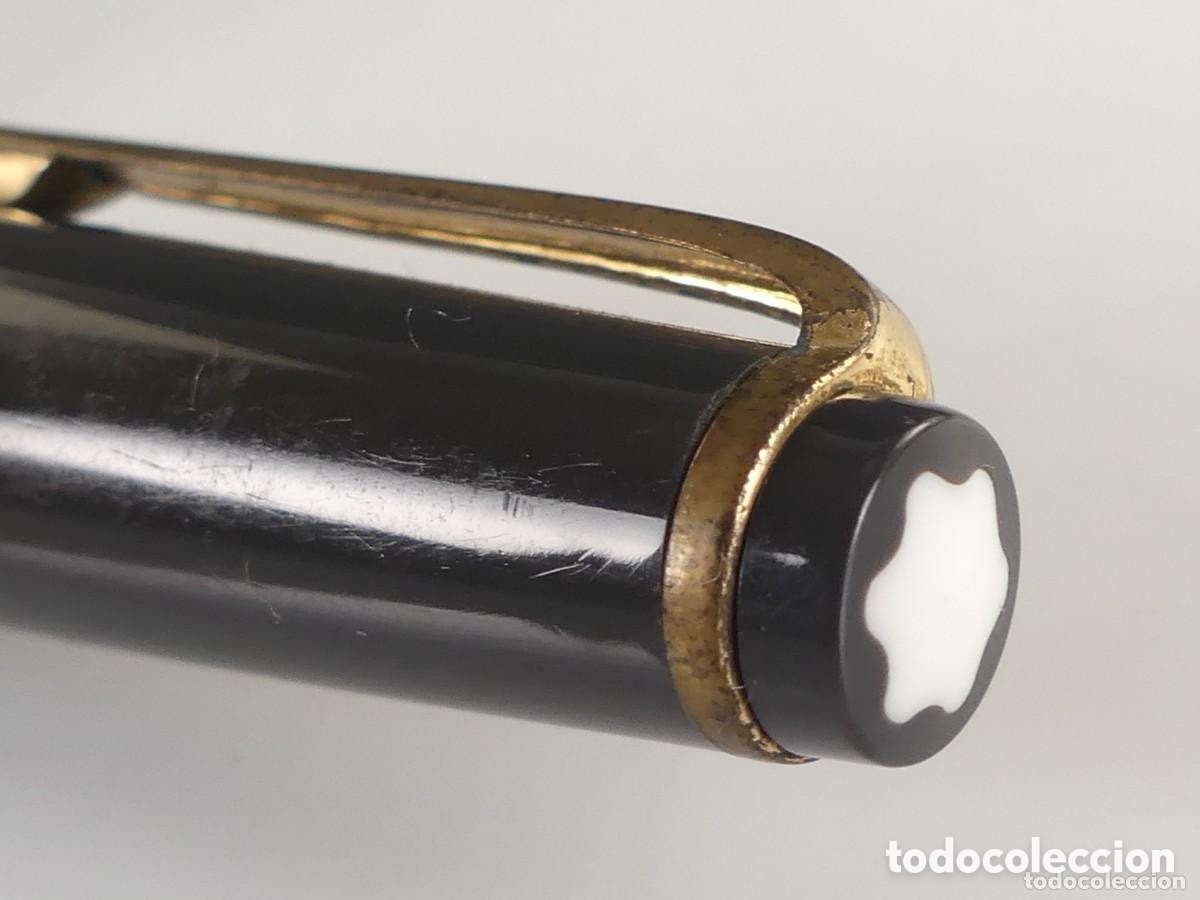 Plumas estilogr&aacute;ficas antiguas: Pluma Montblanc plumin oro - Foto 4