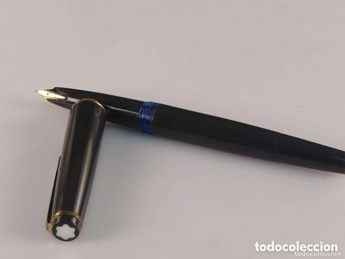 Plumas estilogr&aacute;ficas antiguas: Pluma Montblanc plumin oro - Foto 6