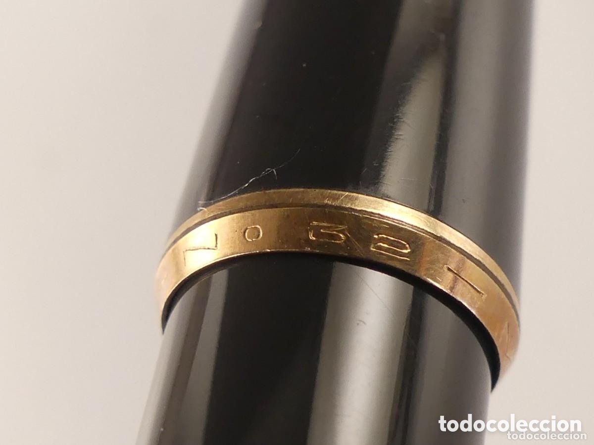Plumas estilogr&aacute;ficas antiguas: Pluma Montblanc plumin oro - Foto 18