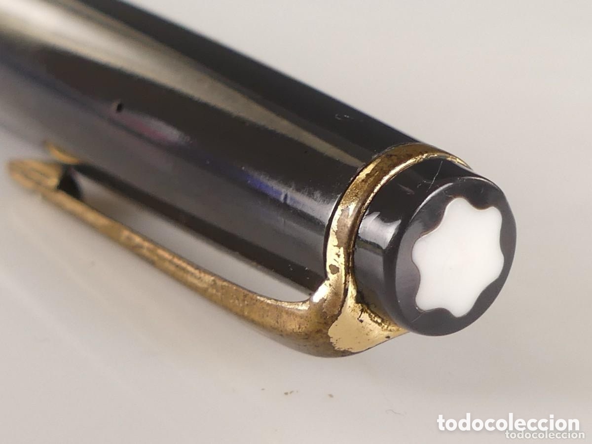 Plumas estilogr&aacute;ficas antiguas: Pluma Montblanc plumin oro - Foto 1