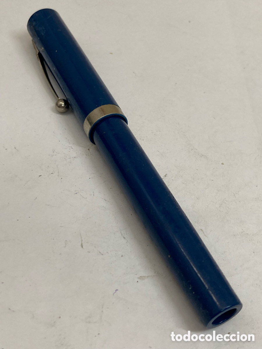 Plumas estilogr&aacute;ficas antiguas: Pluma Sheaffer cuerpo celuloide azul /PLUMA24-5 - Foto 1