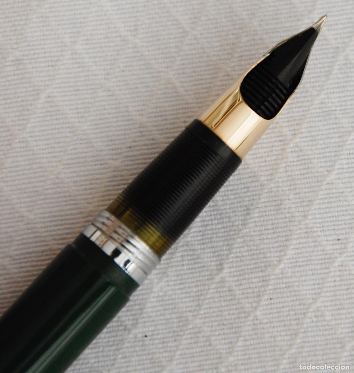 Plumas estilogr&aacute;ficas antiguas: SHEAFFER,S TOUCHDOWN SET VERDE PEN & PENCIL - Foto 10