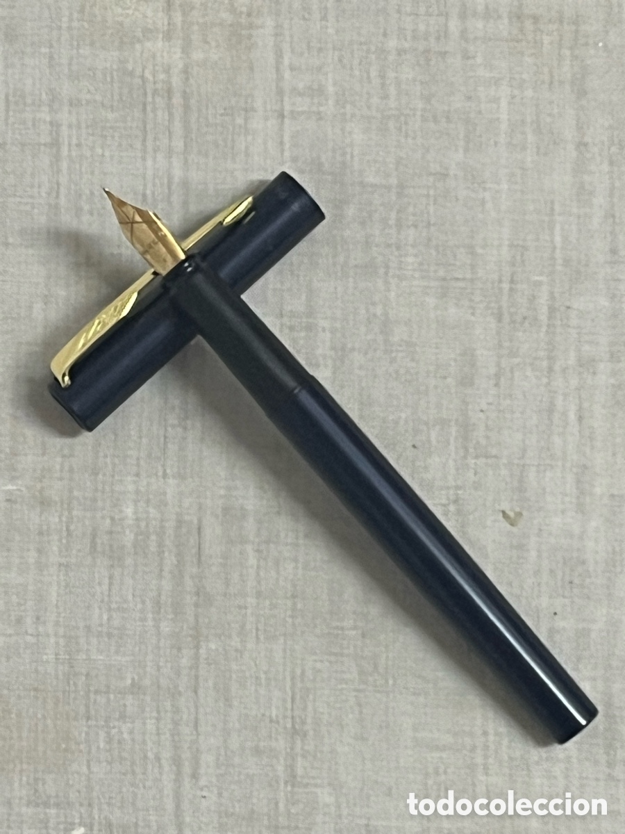 Plumas estilogr&aacute;ficas antiguas: PLUMA PARKER AZUL DE TINTERO SIN USO - Foto 5