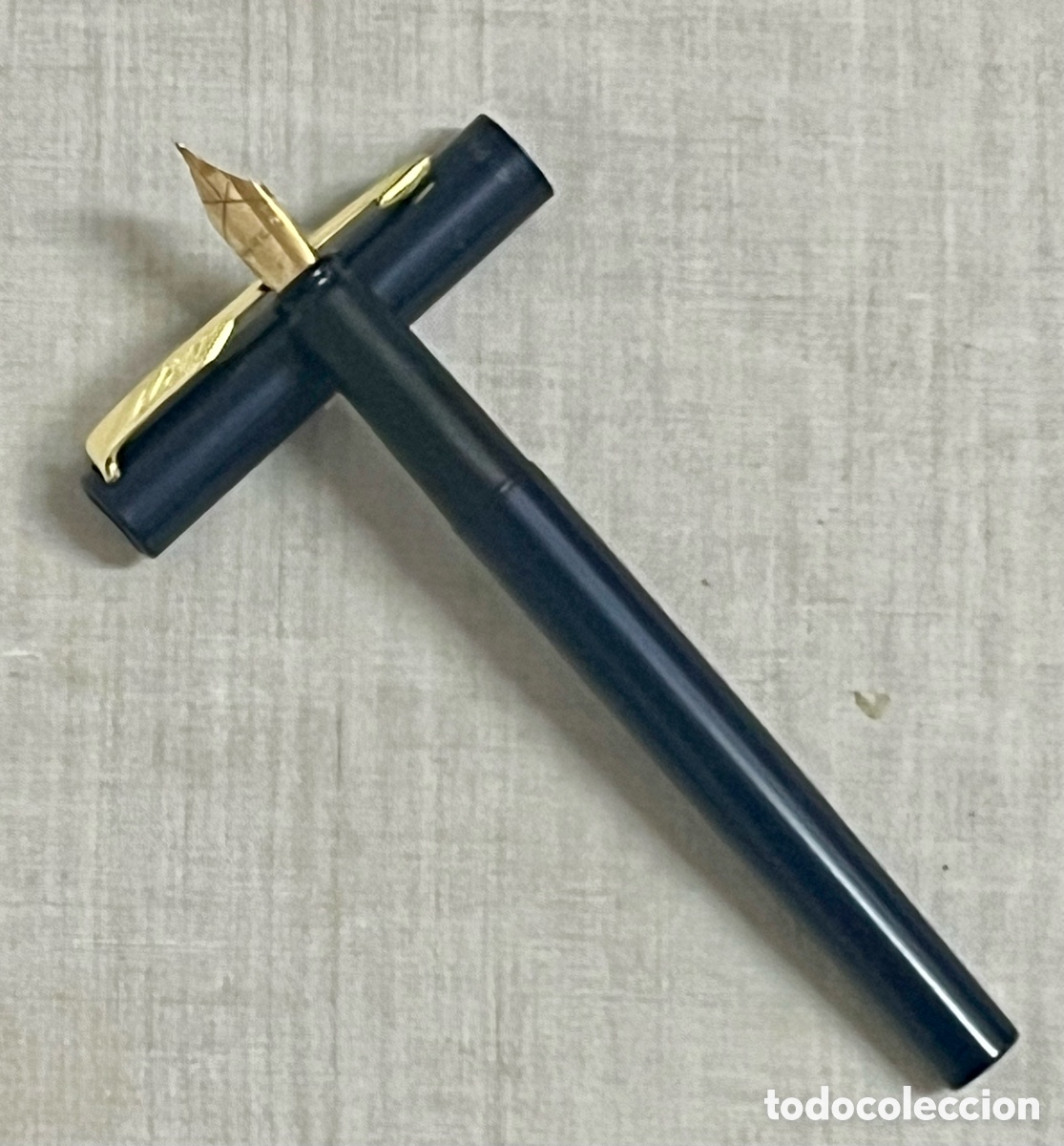 Plumas estilogr&aacute;ficas antiguas: PLUMA PARKER AZUL DE TINTERO SIN USO - Foto 1