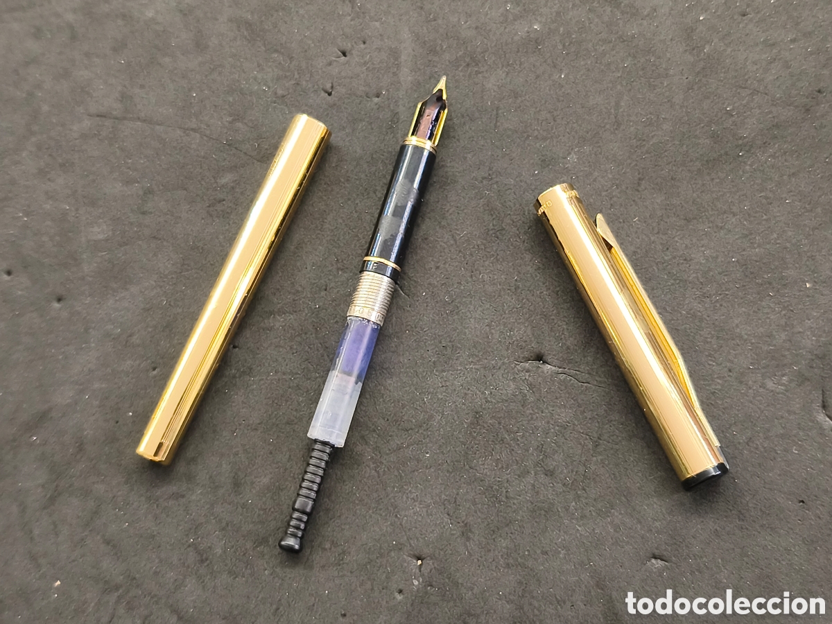 Plumas estilogr&aacute;ficas antiguas: PLuma sheaffer gold electroplated, u.s.a - Foto 3