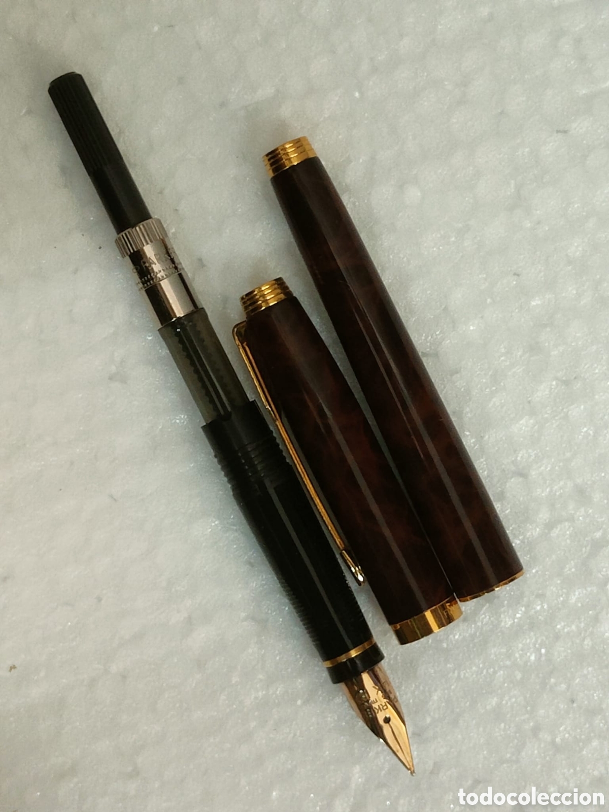 Plumas estilogr&aacute;ficas antiguas: pluma estilogr&aacute;fica Parker de laca - Foto 4