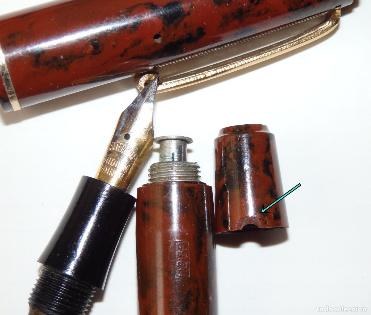 Plumas estilogr&aacute;ficas antiguas: PLUMA ESTILOGRAFICA BAQUELITA CON DEFECTOS - Foto 6