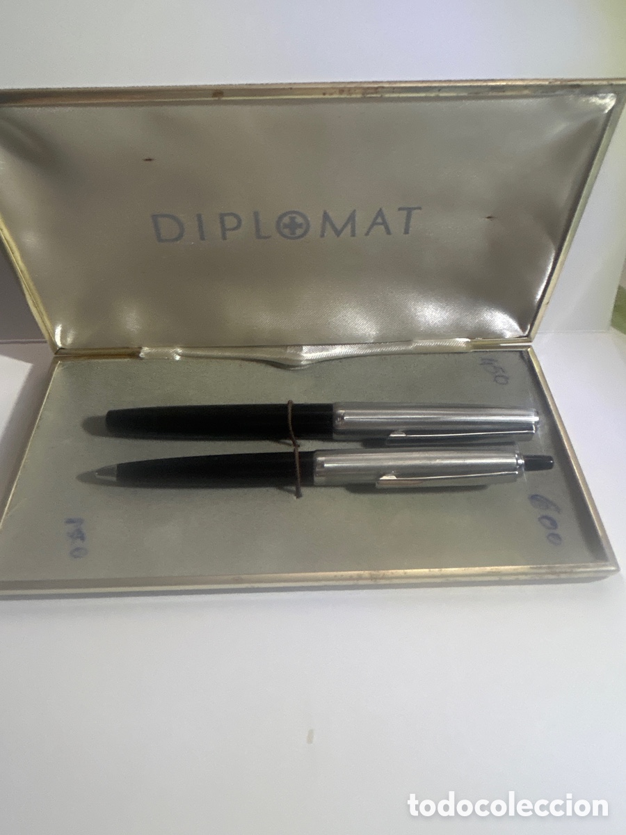 Plumas estilogr&aacute;ficas antiguas: Conjunto pluma y bol&iacute;grafo Diplomat - Foto 1