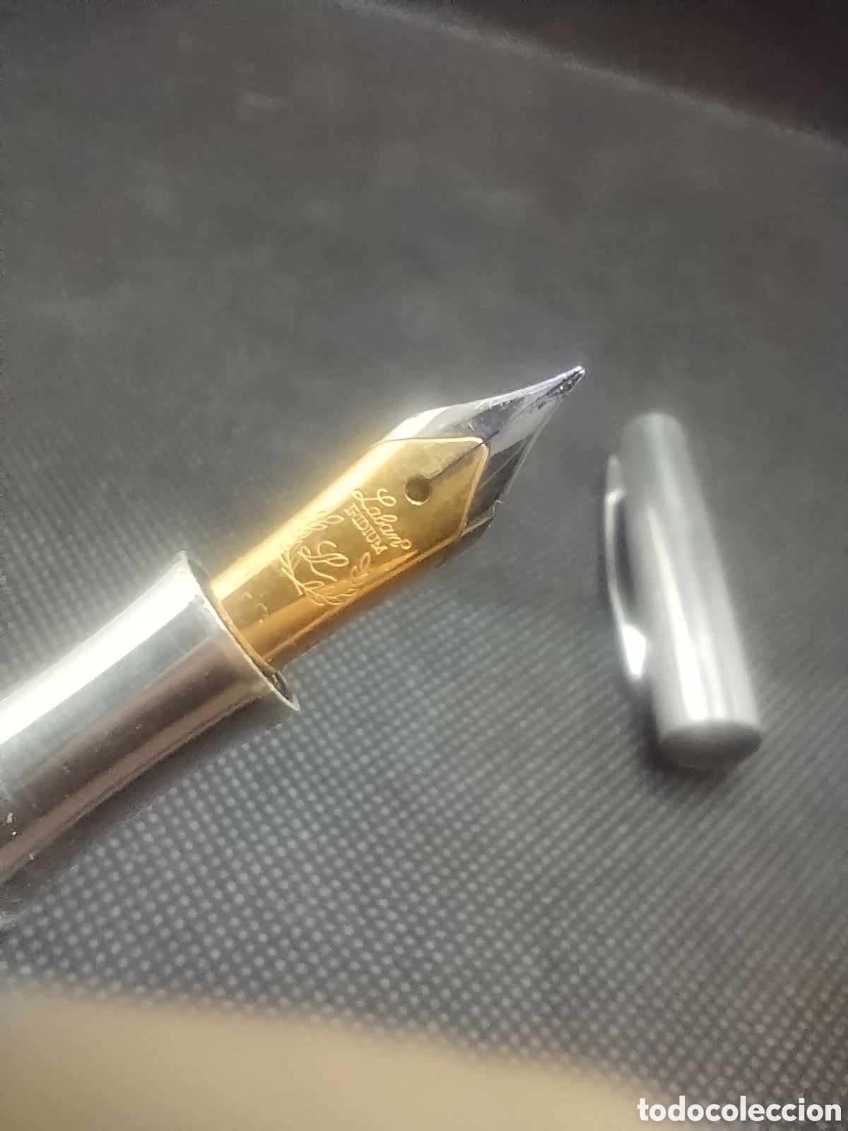 Plumas estilogr&aacute;ficas antiguas: Pluma estilogr&agrave;fica LABAN en plata - Foto 4