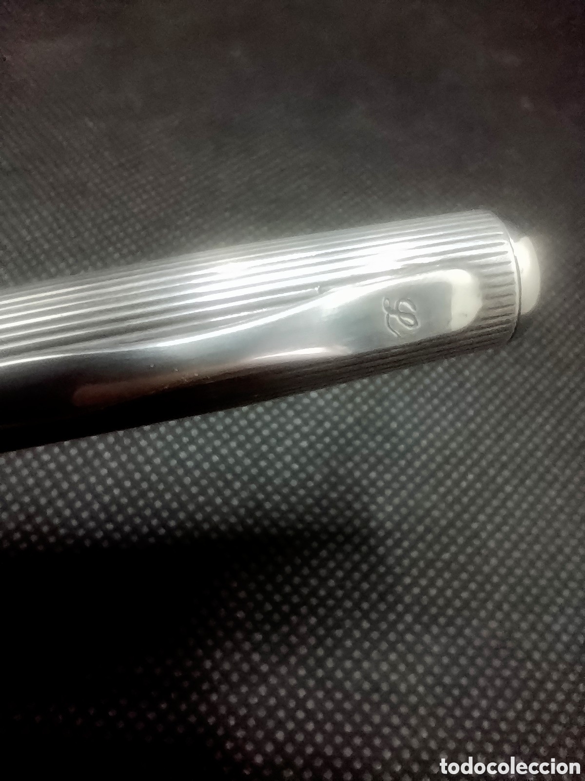 Plumas estilogr&aacute;ficas antiguas: Pluma estilogr&agrave;fica LABAN en plata - Foto 5