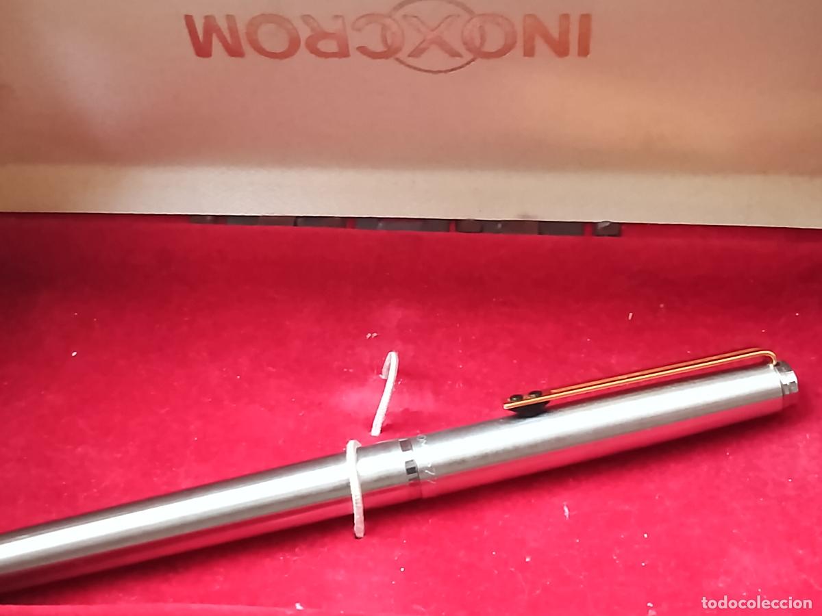Plumas estilogr&aacute;ficas antiguas: Pluma INOXCROM en caja - Foto 1