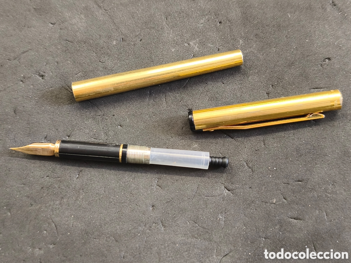 Plumas estilogr&aacute;ficas antiguas: Pluma sheaffer plum&iacute;n oro 14k 585 - Foto 3