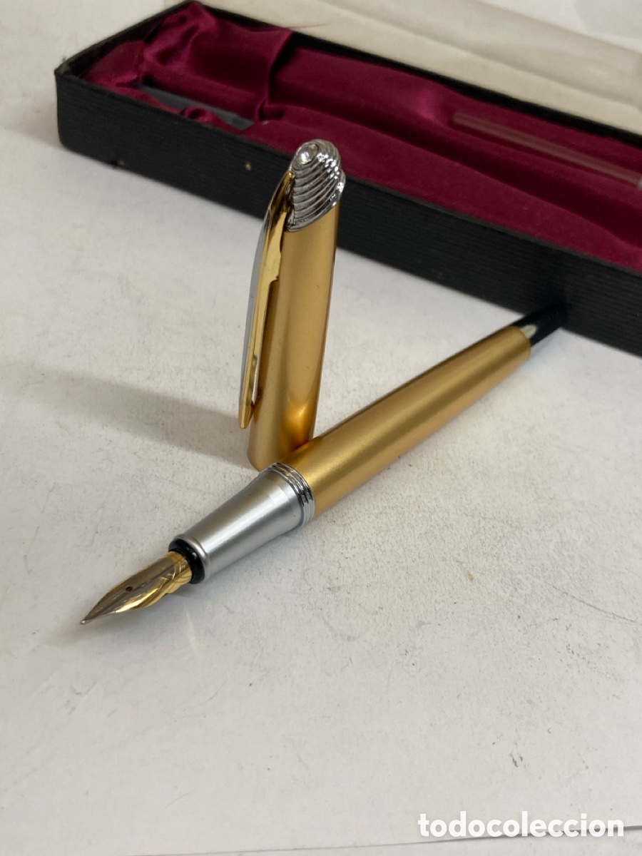 Stylos-plume anciens: Pluma cuerpo lacado dorado cuerpo dorado /PLUMA23