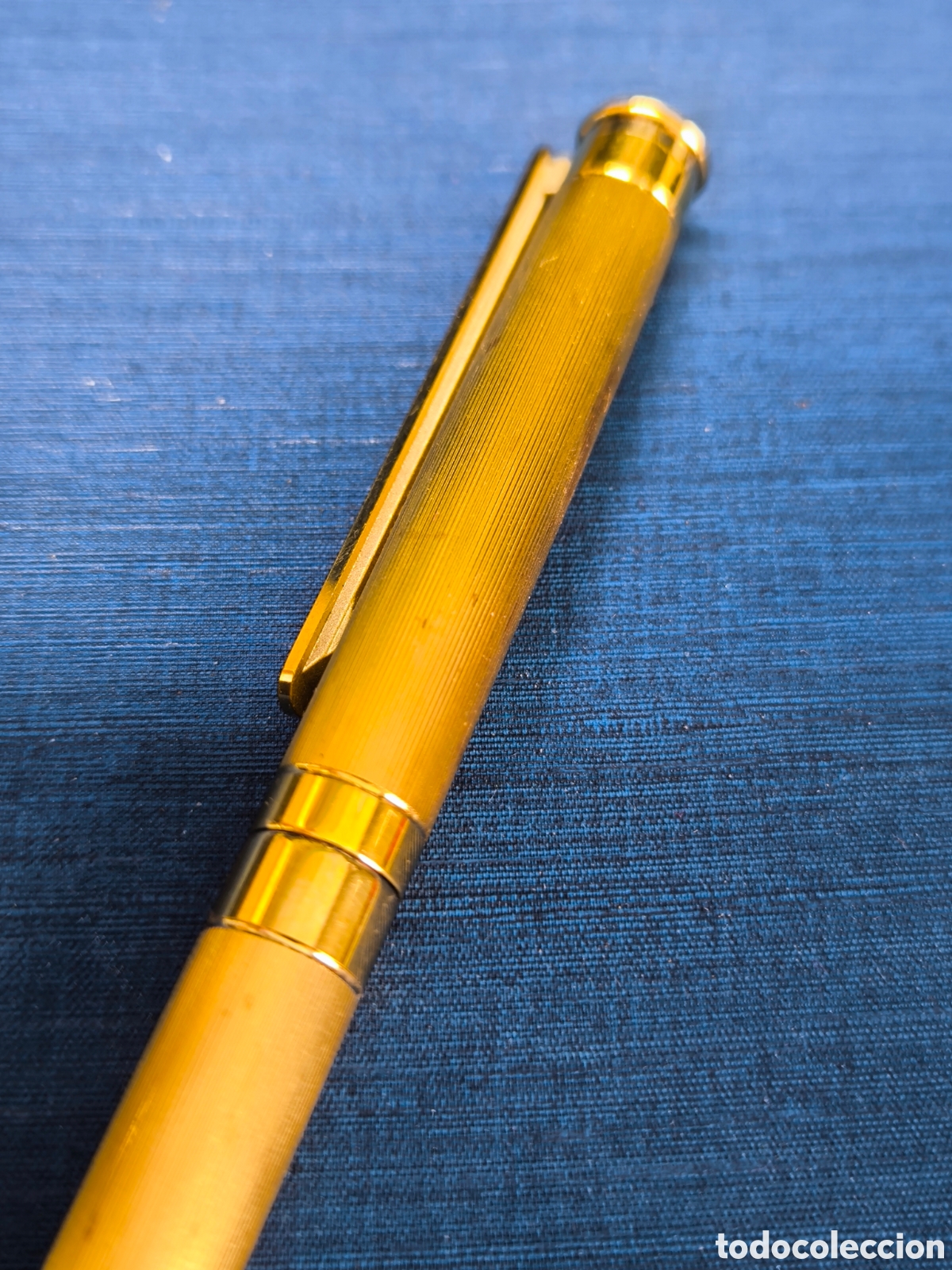 Plumas estilogr&aacute;ficas antiguas: Pluma Montblanc chapada en oro con punta de oro 18K - Foto 2