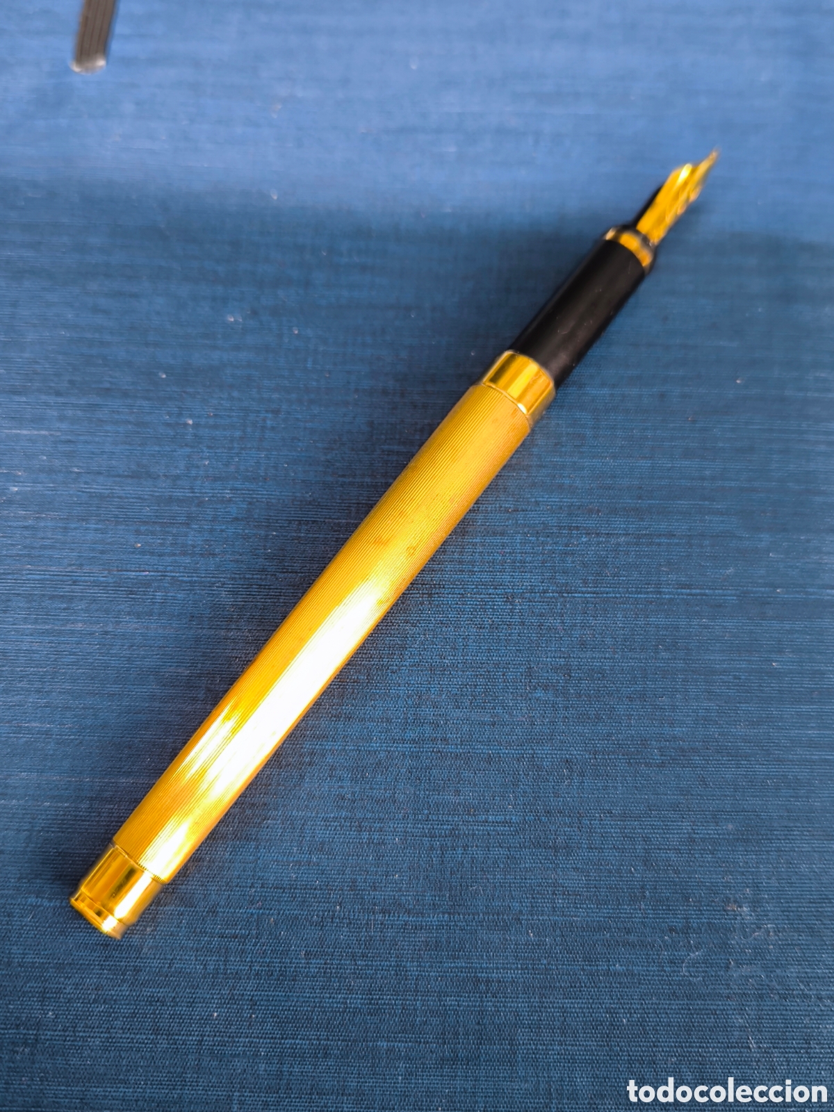 Plumas estilogr&aacute;ficas antiguas: Pluma Montblanc chapada en oro con punta de oro 18K - Foto 7