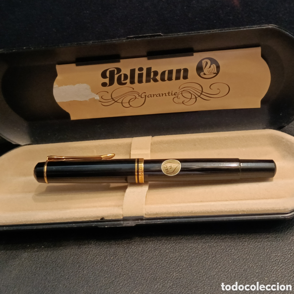 Plumas estilogr&aacute;ficas antiguas: Pluma Pelikan, plum&iacute;n de oro de 14 ct. - Foto 2