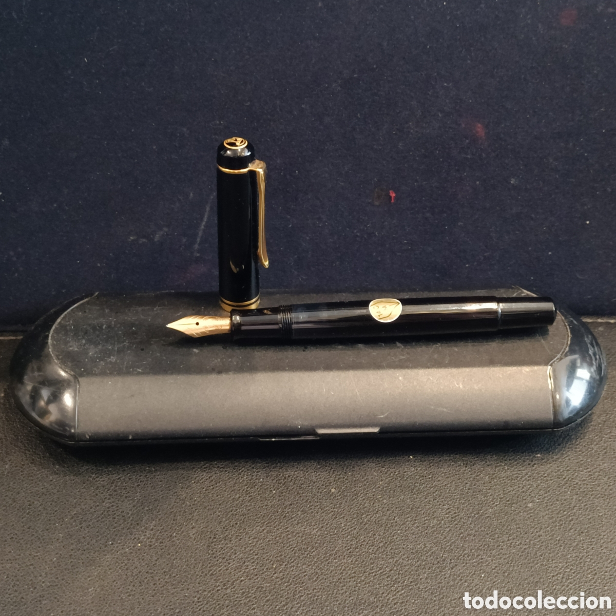 Plumas estilogr&aacute;ficas antiguas: Pluma Pelikan, plum&iacute;n de oro de 14 ct. - Foto 4