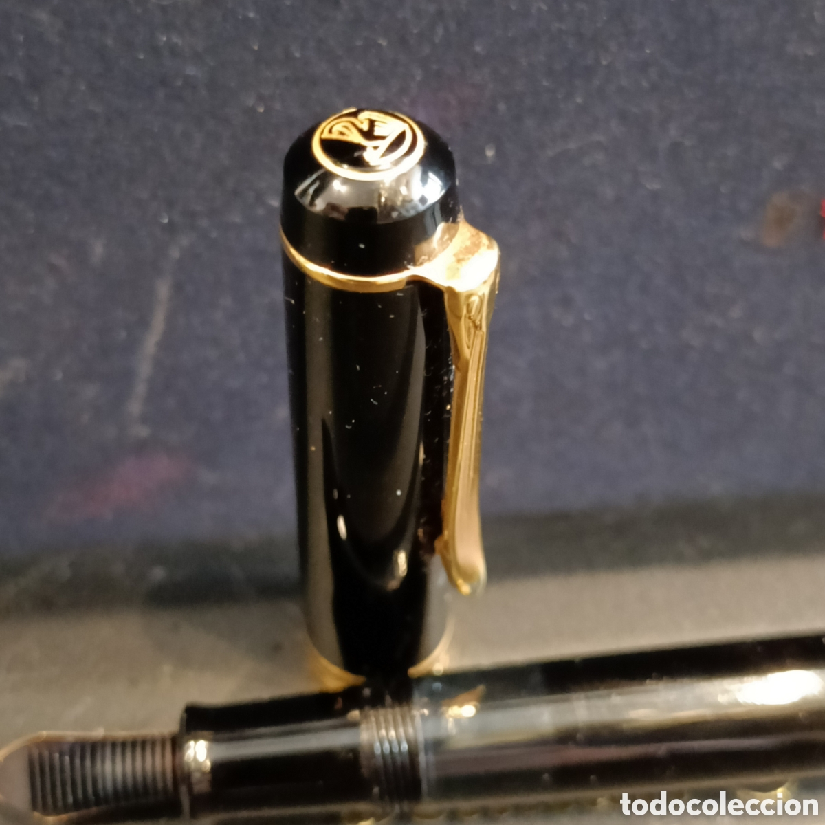 Plumas estilogr&aacute;ficas antiguas: Pluma Pelikan, plum&iacute;n de oro de 14 ct. - Foto 7