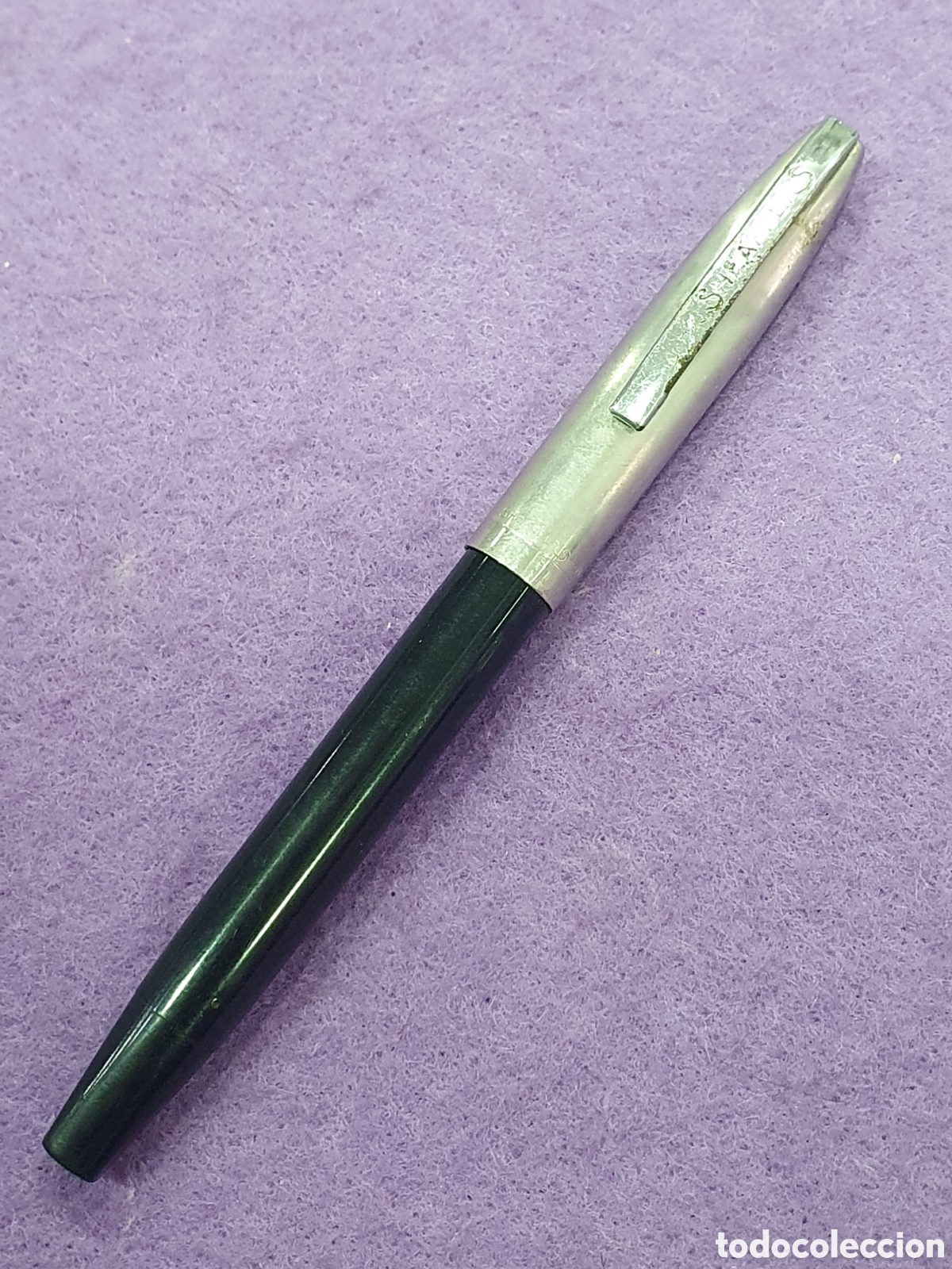 Alte F&uuml;llfederhalter: Estilografica Sheaffer's negra y acero. (L57)