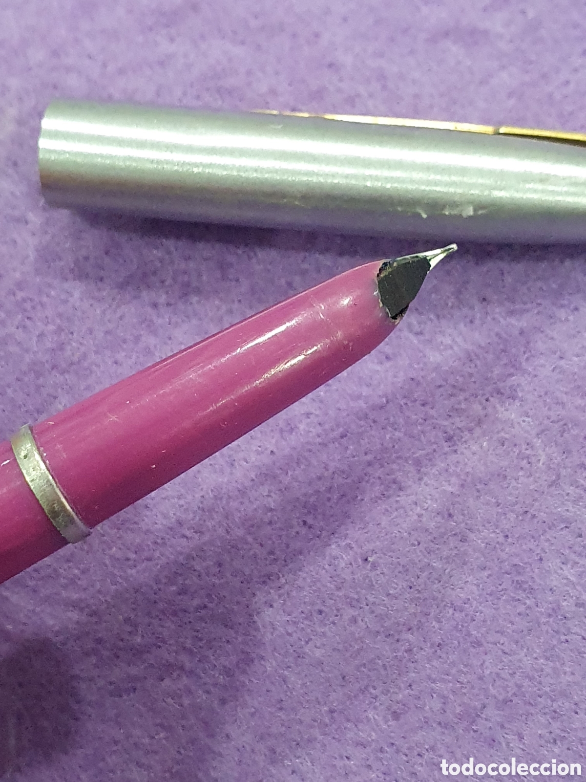 Plumas estilogr&aacute;ficas antiguas: Pluma vintage Rosa ICSA. (L57) - Foto 3