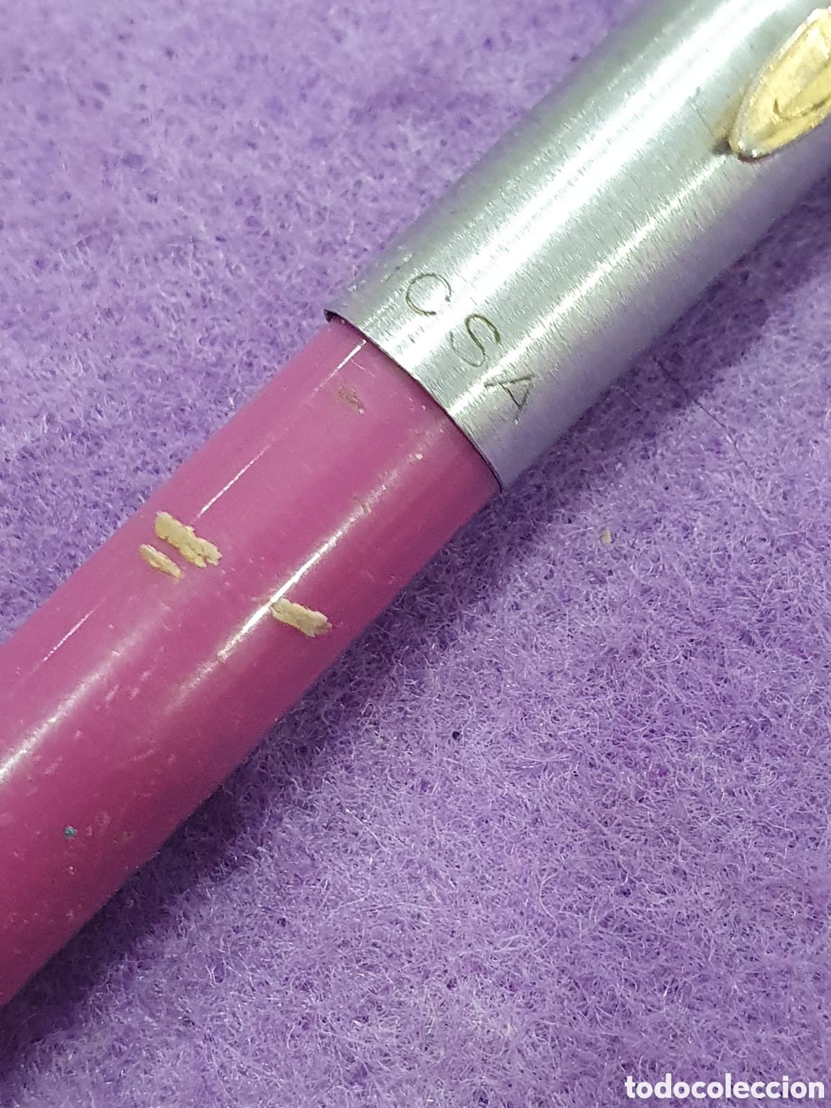 Plumas estilogr&aacute;ficas antiguas: Pluma vintage Rosa ICSA. (L57) - Foto 4