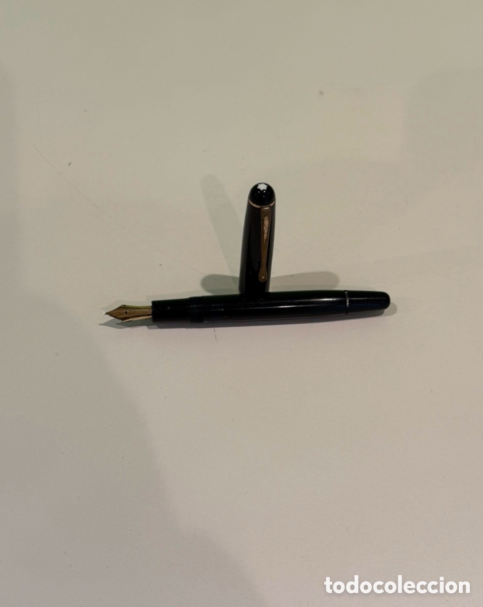 Plumas estilogr&aacute;ficas antiguas: Montblanc 344. Negra .Nib oro 14ct.