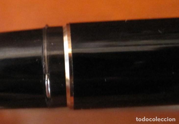 Plumas estilogr&aacute;ficas antiguas: PLUMA MONTBLANC NEGRO DORADO-FUNCIONA - Foto 3